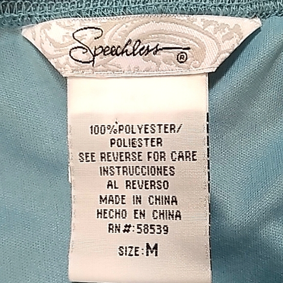 Speechless Formal Blue sheer Sparlke Dress. Size Medium - Picture 12 of 13